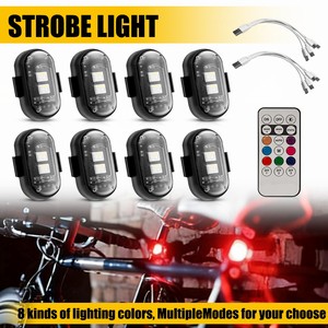 8Pcs <b>Wireless</b> LED Strobe Lights RGB 8 Colors Flash Warning <b>Lamps</b> USB Charging - Product Image 4
