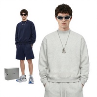 Sweat-shirt à col montant 380 GSM épais, personnalisable avec logo, coupe oversize, en polaire unisexe