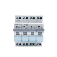 Interrupteur de transfert manuel double alimentation 400VAC 63A NLZ1-63/4P, disjoncteur à interverrouillage unilatéral 4P (MTS) pour installation sur rail DIN