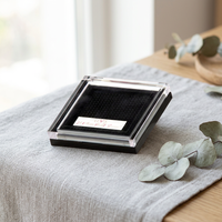 Boîtier carré transparent de haute qualité pour poudre cosmétique, vide, pour fard à joues compact