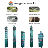 Pompe submersible compacte 380V certifiée ISO en acier inoxydable pour puits profond, débit de 1500-4200 L/min, pompe à eau électrique 3-18HP