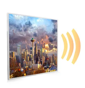 热卖竞争性个性化图片壁挂式960瓦碳晶加热板，带图雅应用，适用于办公室