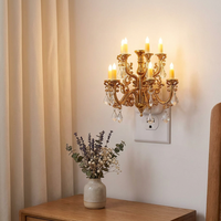 Veilleuse de luxe LOHAS à effet de flamme blanc chaud, style suspension, rotative, à brancher, à intensité variable, pour chambre à coucher