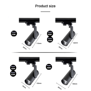 <span class=keywords><strong>3</strong></span> dây theo dõi hệ thống Tracklight 15W 20W 25W 30W Gallery cửa hàng quần áo có thể điều chỉnh độ sáng tập trung Zoomable LED <span class=keywords><strong>COB</strong></span> theo dõi ánh sáng - Product Image 6