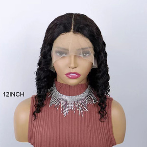 RG156 RG Grade 10A 10 pouces 12 pouces 14 pouces 16 pouces 18 pouces deep wave couleur naturelle perruque cheveux vierges 150% Transparent T Lace Wig fournisseur - Product Image 4