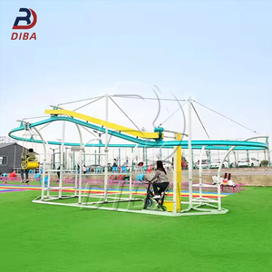 Juegos para niños Zip Line interior Parque de atracciones Montaña rusa Trampolín Sin alimentación Zip Line Montaña rusa - Product Image 3