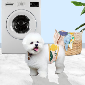 Wl 3 पैक नरम आरामदायक पेट बैंड पुरुष कुत्तों को पुनः प्रयोज्य धोने योग्य कुत्ता डायपर उच्च अवशोषण रिसाव प्रमाण असंयम लपेटता - Product Image 3