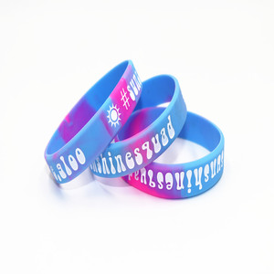 Cadeaux de promotion d'entreprise de bracelet de silicone de couleur mélangée bon marché - Product Image 5
