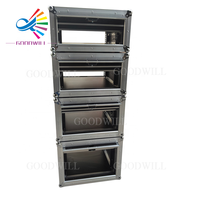 Boîtier rack étanche Goodcase personnalisé en aluminium durable OEM 2U-12U avec porte coulissante supérieure pour équipement d'amplificateur de scène
