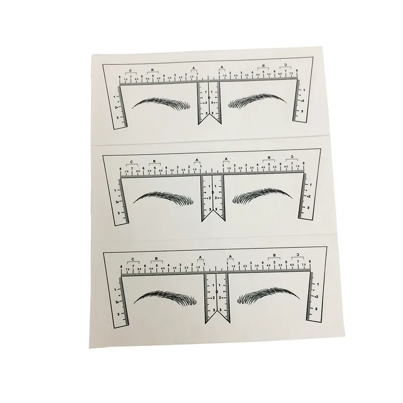Линейка Bolin Microblading для татуажа бровей, трафарет, одноразовая линейка для бровей