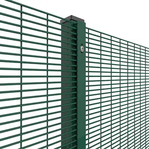358 גדר רשת כלא רשת גדר התאמה אישית אנטי חתך בר קיימא גידור 358 אבטחה אנטי טיפוס גדר ירוק