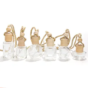 5Ml 8Ml 10Ml Factory Wholesale 5Ml Glass Bottle Hanging Car Perfume Bottle With Cotton Rope