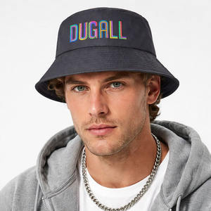 Sombrero de Pescador Personalizado con Logotipo Impreso en Arcoíris para Exteriores, Etiqueta Personalizada, Material Impermeable, Gorra Moderna - Product Image 4