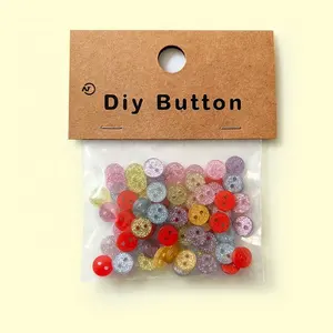 Mixed Color DIY Resin Polyester Button Plastic Buttons for Children Clothing