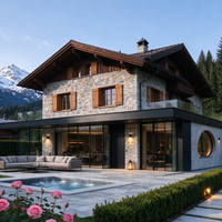 Porte pliante à cadre ultra-fin en acier série 50 avec finition marine pour projets de villas de luxe haut de gamme en UE et aux États-Unis