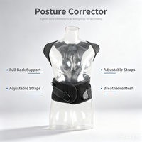 Correcteur de posture réglable avec soutien des épaules, ceinture ergonomique d'entraînement de la posture pour le travail au bureau et le soulagement des douleurs dorsales