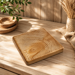 Square Pine <b>Decking</b> Board Wood Grain <b>Brushed</b> Finish Rustic Outdoor Water Resistant Non Hydrophilic Interlocking Dual Lock - Product Image 1