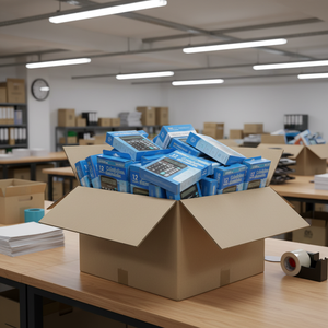 Caja de 120 piezas al por mayor de calculadoras electrónicas de 12 dígitos de doble potencia para uso de oficina - Product Image 3