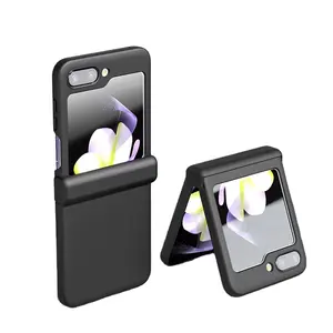 Casing ponsel cocok untuk Samsung zflip 5, casing ponsel semprot minyak Flip5 PC, casing pelindung sumbu tengah layar lipat