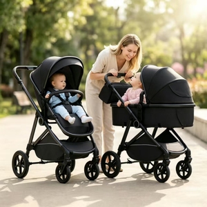Cochecito <span class=keywords><strong>de</strong></span> Bebé Passing Love, Carrito Plegable con Estructura <span class=keywords><strong>de</strong></span> Acero y Certificación CPC para Recién Nacidos - Product Image 6