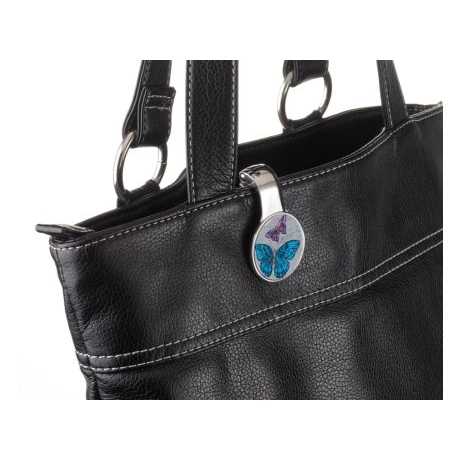 TROIKA Vintage Butterflies Handbag Holder Elegant Bag Clips