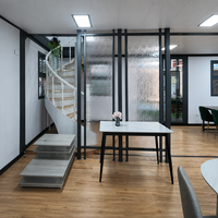 Villa conteneur duplex de 40 pieds, maison modulaire à deux étages, hauteur supplémentaire pour hôtel, complexe hôtelier, jardin