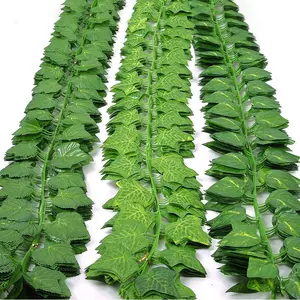 Chinese Supplier Garland Green Silk Arch Stand Decoration Artificial Hanging Ivy Leaf for Party Outdoor Garden Decoration