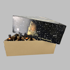 <span class=keywords><strong>Calendrier</strong></span> de l'<span class=keywords><strong>Avent</strong></span> de Noël triangulaire personnalisable 25 compartiments en carton ondulé pour canettes de <span class=keywords><strong>bière</strong></span> whisky caractéristiques gaufrage - Product Image 5
