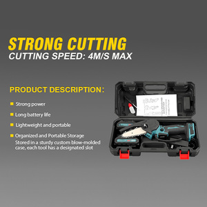 Kit de Motosierra Inalámbrica Profesional de 6 Pulgadas, 21V, con 2 Baterías de Iones de Litio y Estuche - Product Image 1