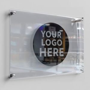Full Color Printed Custom Clear Durable Sheet Board Acrylic <b>Wall</b> Mounted Sign Plate for Guide - Product Image 3