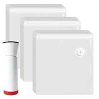 Sacs sous vide PA/NY pour cuisson sous vide et conservation alimentaire, avec surface gaufrée et fonction de sécurité, et clips de fermeture auto-scellants pour le lait