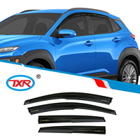Deflectores de ventana inyección negro Sun Rian Shield protección TXR accesorios para automóviles viseras de puerta para Hyundai Kona 2017-2022