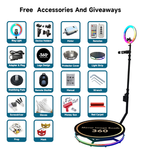 360 gian hàng Backdrop 360 vườn Foto gian hàng 360 quay ảnh gian hàng tự động xoay Selfie - Product Image 3