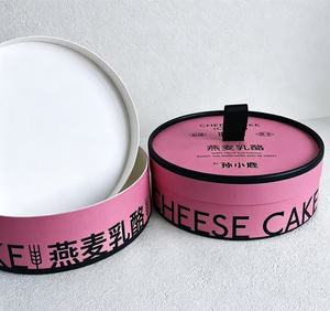 Custom Recyclable Luxury Food Grade <b>Cardboard</b> Can, Round Paper <b>Tube</b> Packaging for Tiramisu Cheesecake & Baked Desserts - Product Image 1