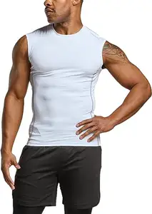 Men's Sleeveless Compression Tank Top Breathable Sport Fit Dry Vest Shirts
