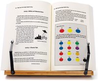 Porte-livres mains libres en bambou naturel, support de livre portable, support de livre de cuisine pour la lecture