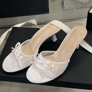 Sandalias de Novia 2025 con Diseño Francés, Punta Abierta, Tacones de Aguja Transpirables, Ligeros, Antideslizantes y que Aumentan la Altura - Product Image 5