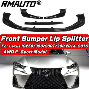 JDM Glossy Black <b>Car</b> Front Bumper Splitter Lip Spoiler Body Kit <b>Diffuser</b> Protector <b>for</b> Lexus IS250 IS350 IS300 F-Sport 2014-2016 - Product Image 1