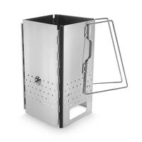 Starter arang lipat luar ruangan, pemantik api arang arang BBQ Stainless Steel, Starter api batu bara