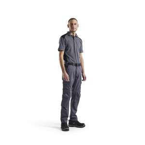 BLAKLADER - 144818329699C158 Pantalones industriales elásticos con bolsillos para rodilleras Gris medio/Negro-PANTALÓN DE TRABAJO EAN 7330509759479 - Product Image 3