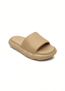 Sandali EVA da donna stile Cloud, punta aperta, ultra morbidi, antiscivolo, comode pantofole da bagno, taglia 29, giallo - Product Image 1