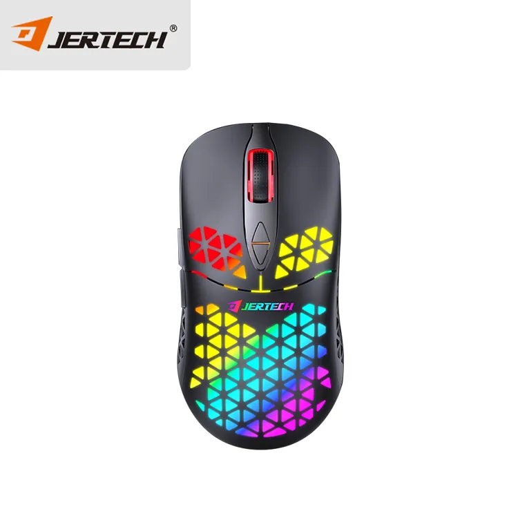 Jergech-ratón deportivo JR820 para videojuegos, dispositivo de control mecánico, transpirable, cómodo, 8000 dpi