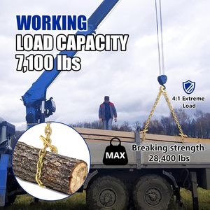 3/8 chuỗi Trailer chuỗi với móc, lớp 80 Tow log chuỗi 7100 lbs làm việc tải cho xe tải trang trại Xây Dựng (3/8 trong x 10FT) - Product Image 5