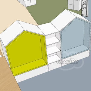 Chiquitos, diseño moderno, Banco <span class=keywords><strong>de</strong></span> asiento <span class=keywords><strong>de</strong></span> <span class=keywords><strong>lectura</strong></span> multifuncional, estantería para niños, forma <span class=keywords><strong>de</strong></span> <span class=keywords><strong>casa</strong></span>, Material <span class=keywords><strong>de</strong></span> madera, estantería <span class=keywords><strong>de</strong></span> dibujos animados - Product Image 5