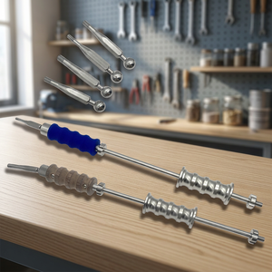 Manual Orthopedic Surgical Instrument Set with Blue and <b>Wooden</b> Handles <b>for</b> Bone <b>Nail</b> Extraction - Product Image 2