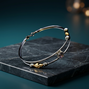Women's Gold Plated 925 Sterling <b>Silver</b> CZ Trendy Bangle <b>Bracelet</b> for Engagement Wedding Party Gift Occasions - Product Image 3