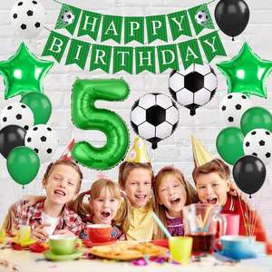 Globo Verde Número 5 <span class=keywords><strong>de</strong></span> 40 Pulgadas, Pancarta <span class=keywords><strong>de</strong></span> Feliz Cumpleaños, Globos <span class=keywords><strong>de</strong></span> Fútbol <span class=keywords><strong>para</strong></span> Decoración <span class=keywords><strong>de</strong></span> Fiesta Temática <span class=keywords><strong>de</strong></span> Fútbol Número 5 - Product Image 3