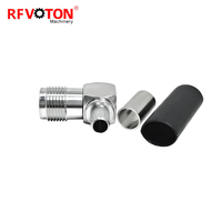 Connecteur coaxial RF en cuivre, fiche femelle TNC à angle droit (RA) 90 degrés, à sertir pour câble RF240 H155, fourni par l'usine