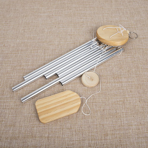 Campanas de <span class=keywords><strong>Viento</strong></span> Conmemorativas Árbol de la Vida - Madera de Fresno y Aluminio Barnizado, Tarjeta de Condolencias y Recuerdo - Product Image 5