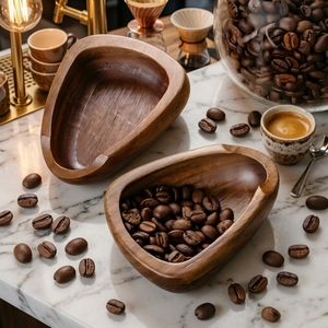 Vassoio dosatore per caffè in noce, tazza dosatrice a forma di barca, piatto per la separazione dei chicchi, raccoglitore per tazze da espresso - Product Image 1